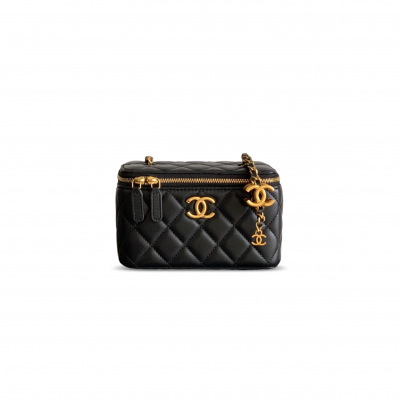 CHANEL 25B VANITY CASE LAMBSKIN (17*9.5*8cm)